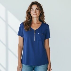 Roz & Ali Vibrant Blue Top